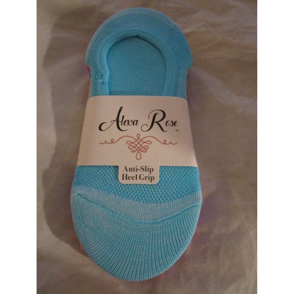 3 Pair Alexa Rose Womens Anti Slip Heel Grip Ultra Low Liners Fits Shoe Size 5-9